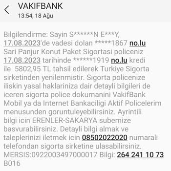 VakıfBank Sarı Panjur Konut Paket Sigortası Dayatması