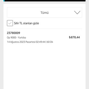 Vodafone Yurt Dışı Araması Fatura Aşımı
