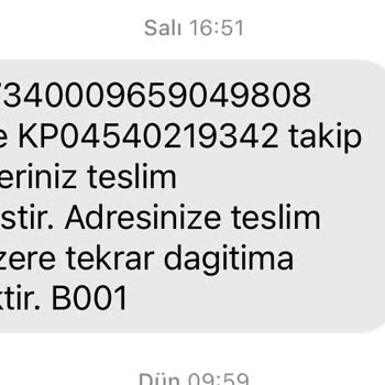 PTT Kargom Evde Olmama Rağmen Sizi Evde Bulamadık Diye Mesaj Atmış
