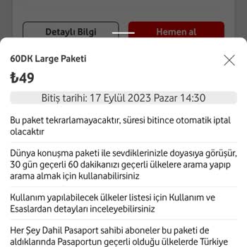 Vodafone Paket Yanlış Ve Eksik Bilgilendirme