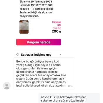 Gardrops Kargo Teslim Alındı Param Yatmadı