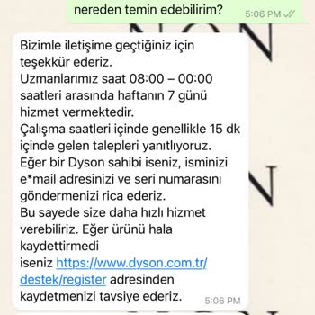 1 Aydır Dyson'ın Yedek Parçasını Bekliyorum
