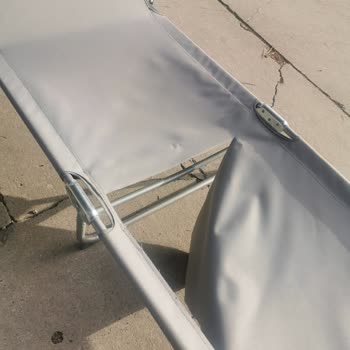 Two Sun Loungers from Bauhaus, Brand Sunfun, Ripped Like Paper