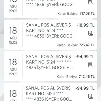 Ziraat Bankası Google Proxima Beta Mutabakat Şikayet Paramın İzinsiz Alınması