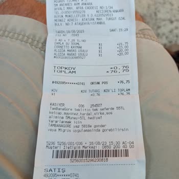 Migros Kasiyer Nezaketten Uzaktı