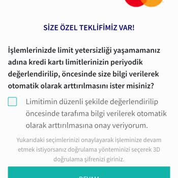 Garanti BBVA Limit Artışı Teklifi Bıktırdı
