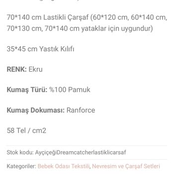 Astral Baby Eksik Ürün Açıklaması