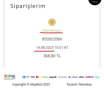 Kitapfoni'den Sipariş Verdim 4 Gün Oldu Ve Hala Hazır Değil