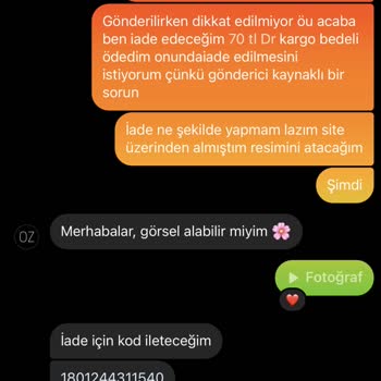 OZSARICAM Elbise Yırtık İade Yapılmadı