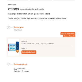 Trendyol Teslim Edilen Ama Bana Değil Kime Ürünlerim