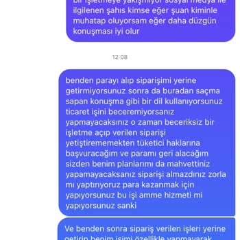 Sy Organizasyon Ürün Teslim Edilmedi