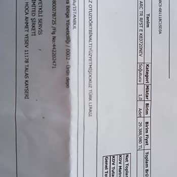 Arçelik 283721 Eı Buzdolabı