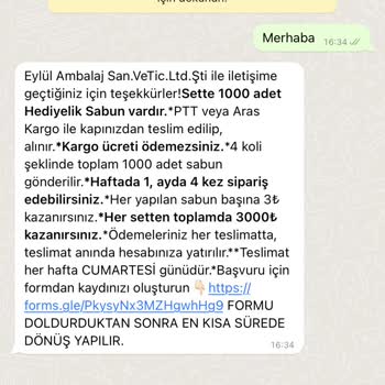 Eylül Ambalaj Evde Paketleme Kişisel Bilgilerim Alındı Geri Dönüş Yapılmadı
