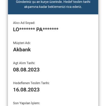 Akbank Kredi Kartı Teslimatı Sorunu