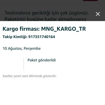 Amazon.com Parasını Aldığı Ürünü Göndermemesi