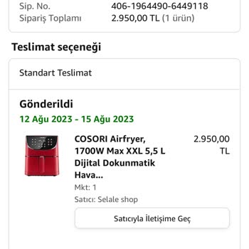 Amazon.com Parasını Aldığı Ürünü Göndermemesi