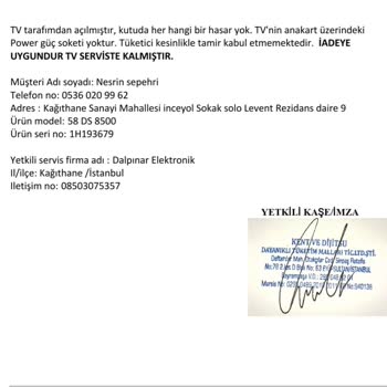 BİM Bozuk Bir TV'yi Değiştirmemek.