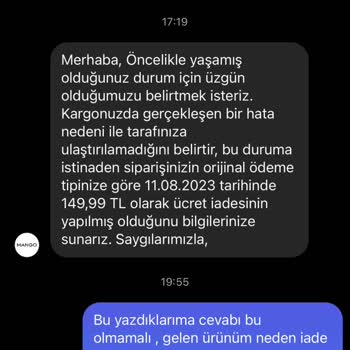 Mango Mağaza Sipariş Ürünü