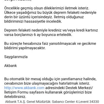 Akbank Depremzedelere Kredi Kartlarına Faiz İşletiyor.