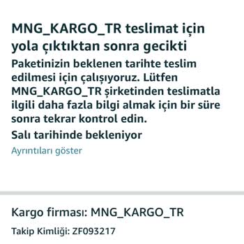 MNG Kargo Kargoyu İletme Sürecindeki Şikayetim