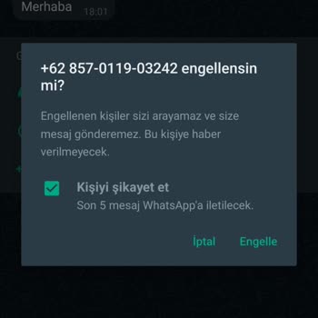 WhatsApp Endonezya Kodu (+62 857...) İle WhatsApp Tan Gelen Mesaj