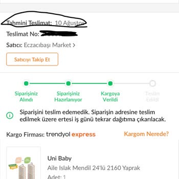 Trendyol Teslim Edilmeyen Ürün