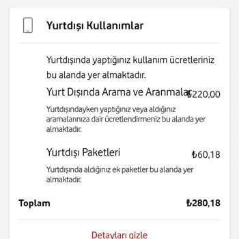 Vodafone Fazla Fatura Ödemesi
