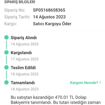 Dolap Eksik Para Hesabıma Geldi