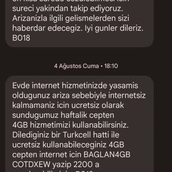 Turkcell 2 Haftadır İlgilenilmeyen İnternet Arızası