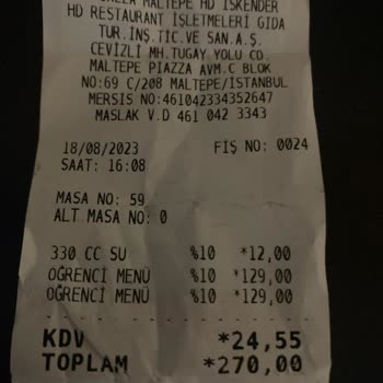 HD İskender Restaurant Metropol Ödemesi Hatası
