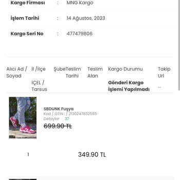 Trend34cadde Ürünüm Kargolanmadı. Ücreti Alındı Ama