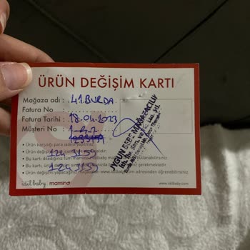 İdil Baby Ürün Değişim Talebi