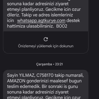 AGT Kurye Firması Ürünümü Teslim Etmiyor