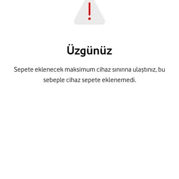 Vodafone Yanımda Da Sepete Ürün Ekleyemiyorum.