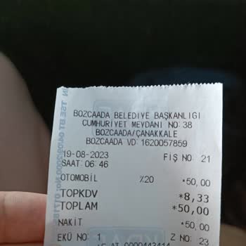 Bozcaada Belediyesi Bozcaada Ayak Bastı Parası