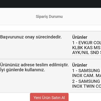 Evkur Mutfak Masa Sandalye (mobilya) Teslimat Gerçekleşmedi