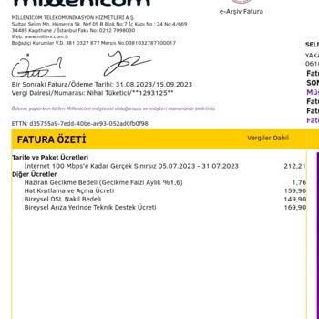 Millenicom Fazla Fatura Talebinde Bulundular