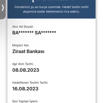 AGT Kurye (aynigunteslim.com) Ziraat Bankası Kredi Kartı Dağıtımında Sorun