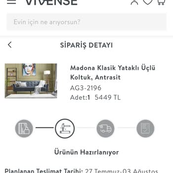 Vivense Siparişim Belirtilen Tarihte Teslim Edilmedi