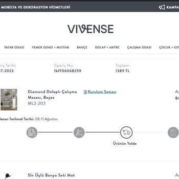 Vivense 25 Gündür Ürünümü Göndermiyor Mağdurum.