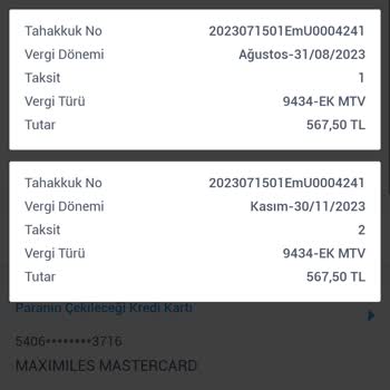 Gelir İdaresi Başkanlığı Ek MTV Alınması