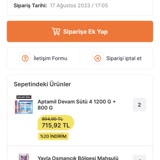 Migros Online Alışveriş, Stokta Gözüken Ürünü Stok Yok İptali