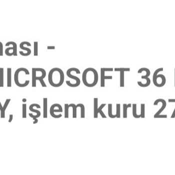Microsoft 365 Kartımdan 1.699 TL Çekti