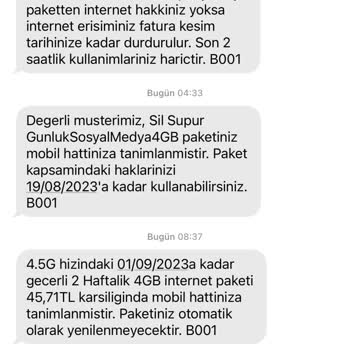 Türk Telekom İnternet Paket Problemi