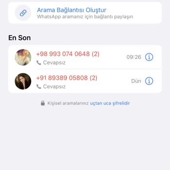 WhatsApp Bilinmeyen Yabancı Numaralar