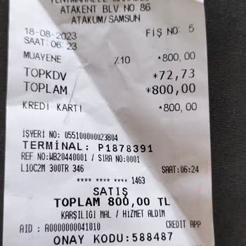 Atasam Tıp Merkezi Acilde Alınan Fahiş Fiyat