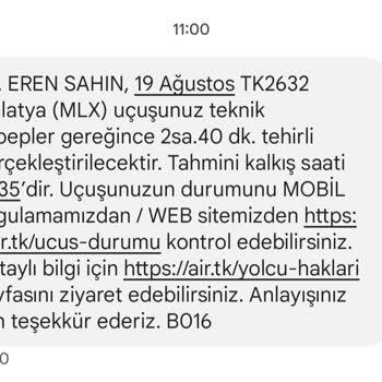 THY Sürekli Oluşan Rötar