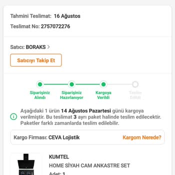Ürünüm 2.5 Haftadır Ulaşmadı İade Talep Ediyorum Kumtel Boraks