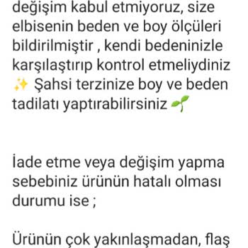 Ahzab Butik Aşırı Büyük Elbiseleri Geçerli Gerekçe Yok Diye İade Almak İstemiyor