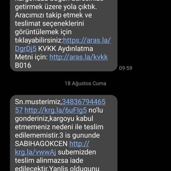 Aras Kargo Ürünü Teslim Etmiyor